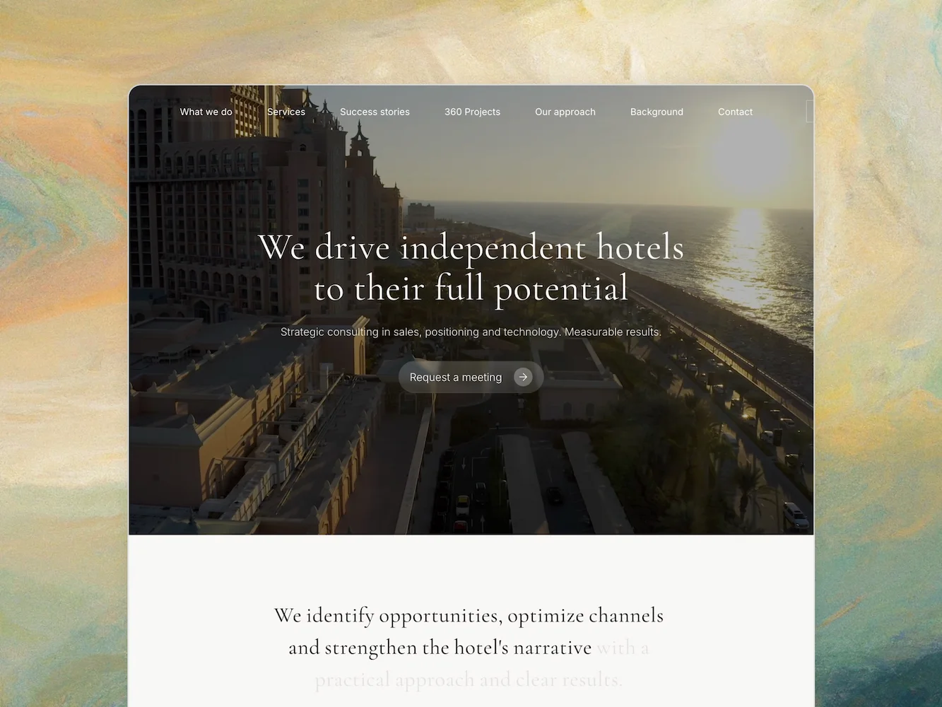 LP Hospitality Consulting Landing Page
