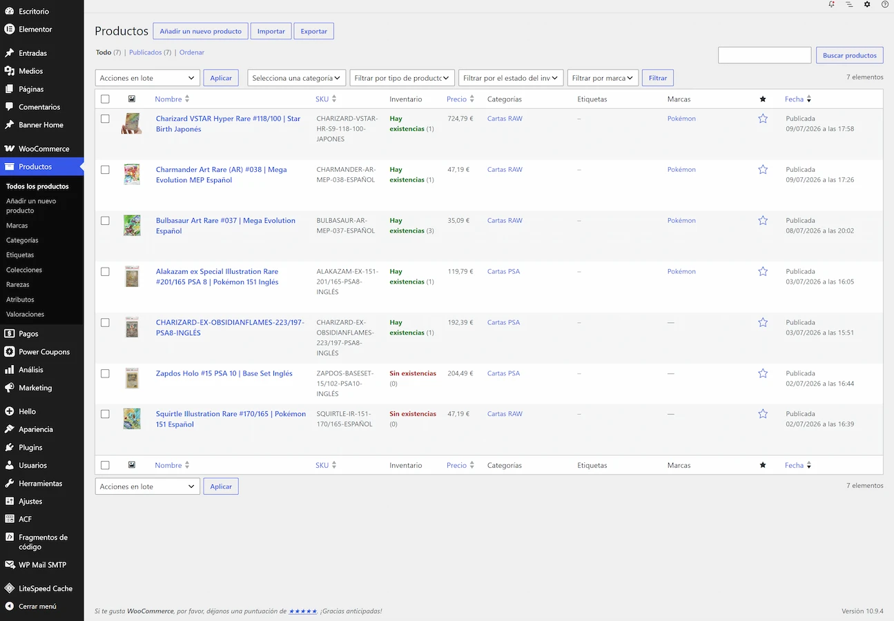 Custom web interface with integrations and admin panel